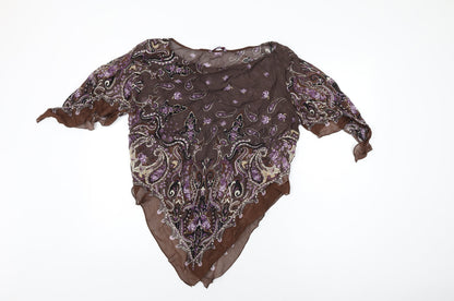 Womens UK Size 20 Spirit Brown Basic Blouse