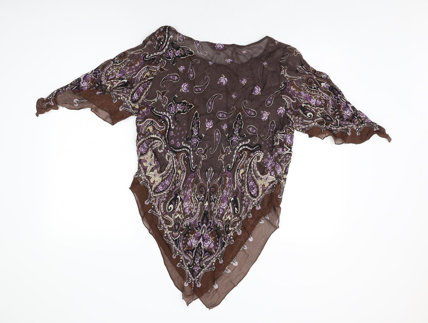 Womens UK Size 20 Spirit Brown Basic Blouse