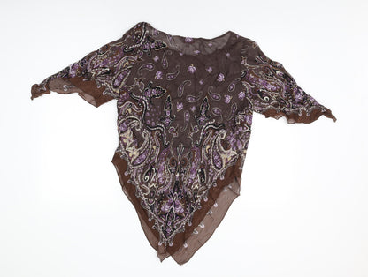 Womens UK Size 20 Spirit Brown Basic Blouse