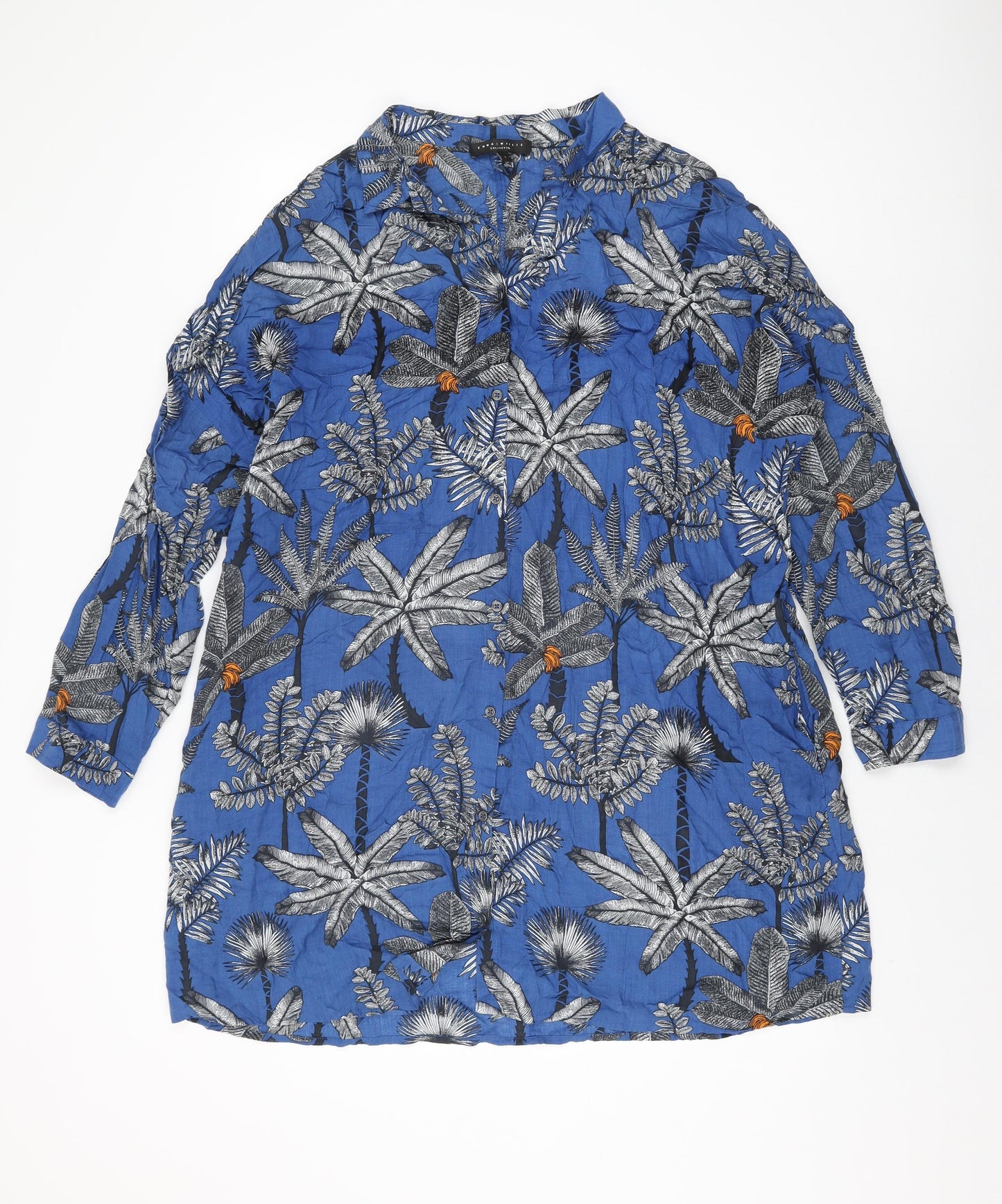 Womens UK Size L NEXT Blue Basic Button-Up