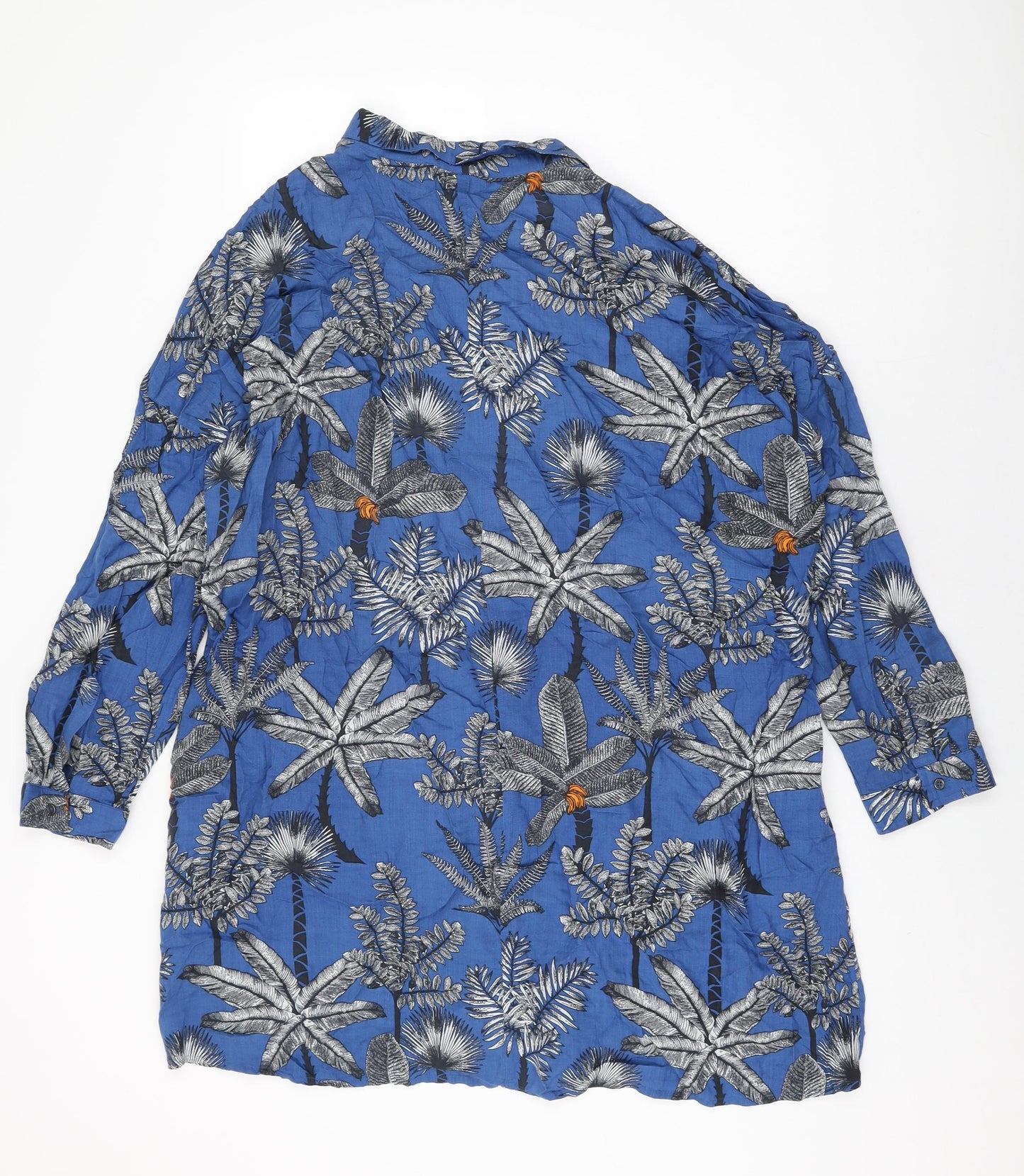 Womens UK Size L NEXT Blue Basic Button-Up