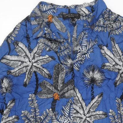 Womens UK Size L NEXT Blue Basic Button-Up