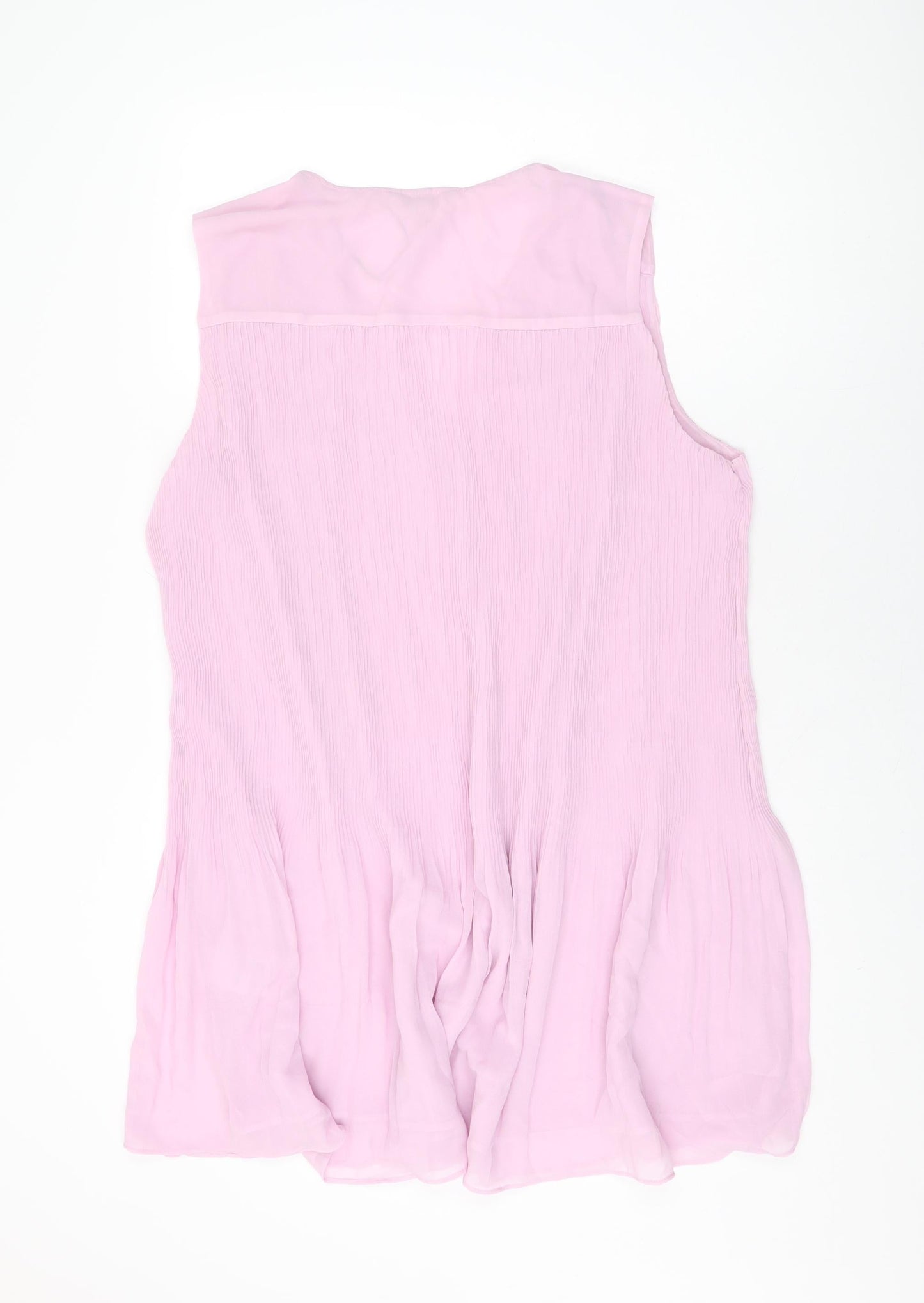 H&M Womens Pink Polyester Shift Size XL V-Neck Pullover