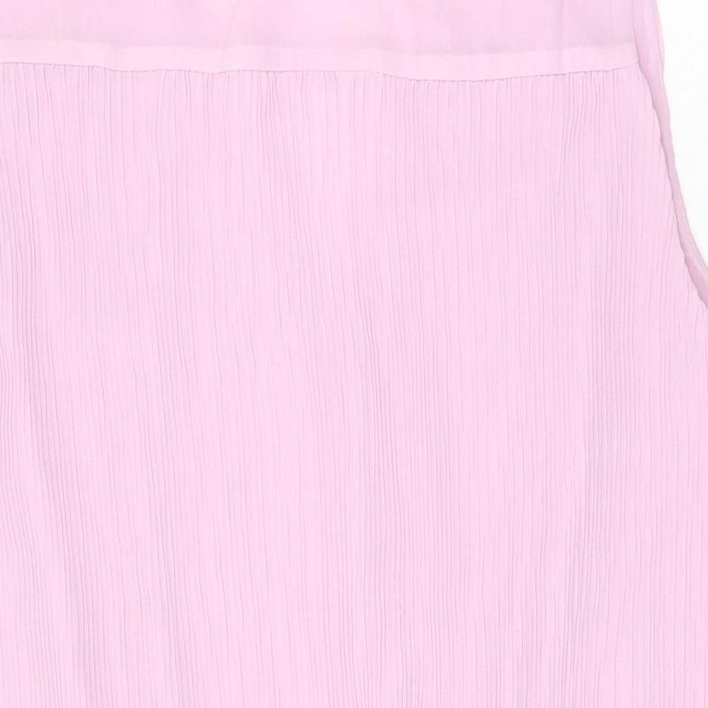 H&M Womens Pink Polyester Shift Size XL V-Neck Pullover