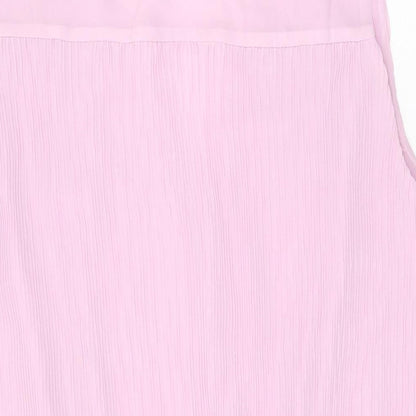 H&M Womens Pink Polyester Shift Size XL V-Neck Pullover