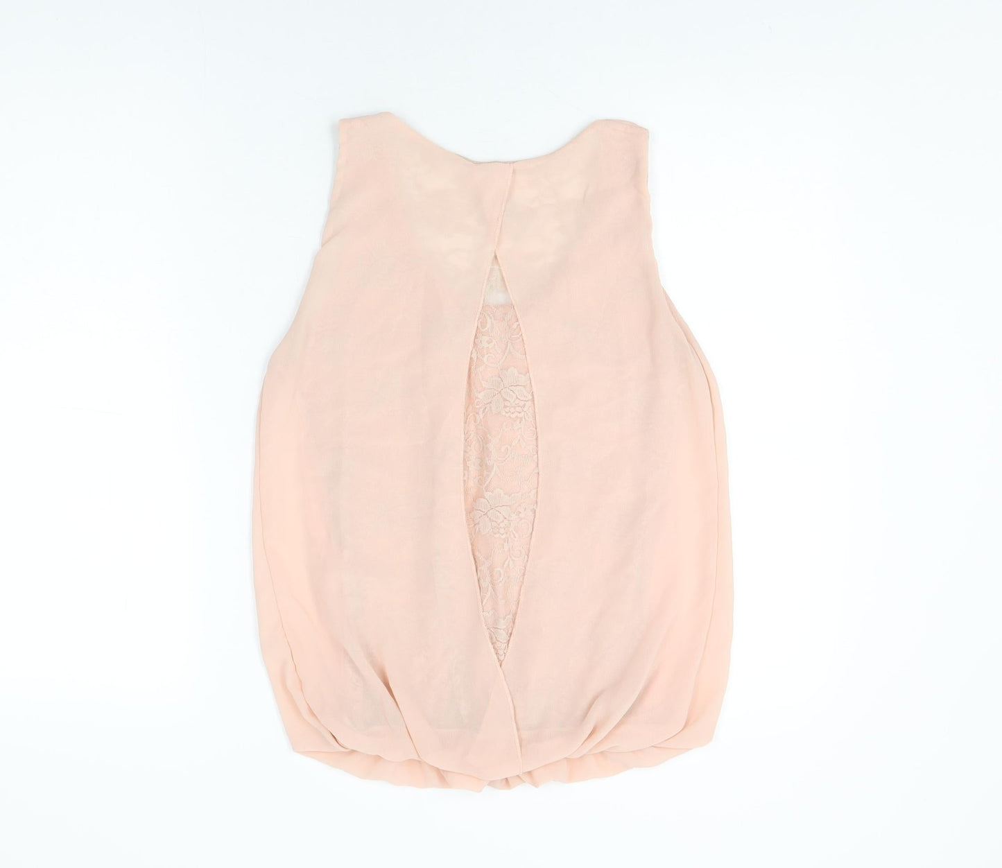 Blue Vanilla Womens Pink Polyester Basic Blouse Size M Round Neck