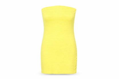 Forever 21 Womens Yellow Polyester Bodycon Size S Off the Shoulder Pullover