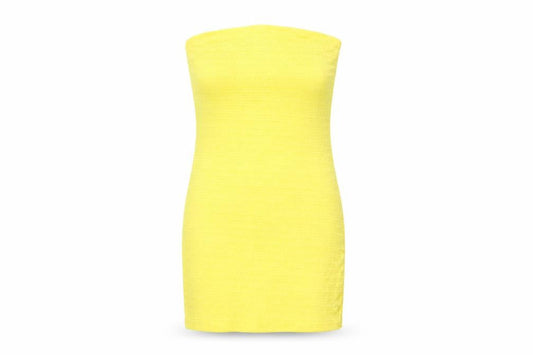 Forever 21 Womens Yellow Polyester Bodycon Size S Off the Shoulder Pullover
