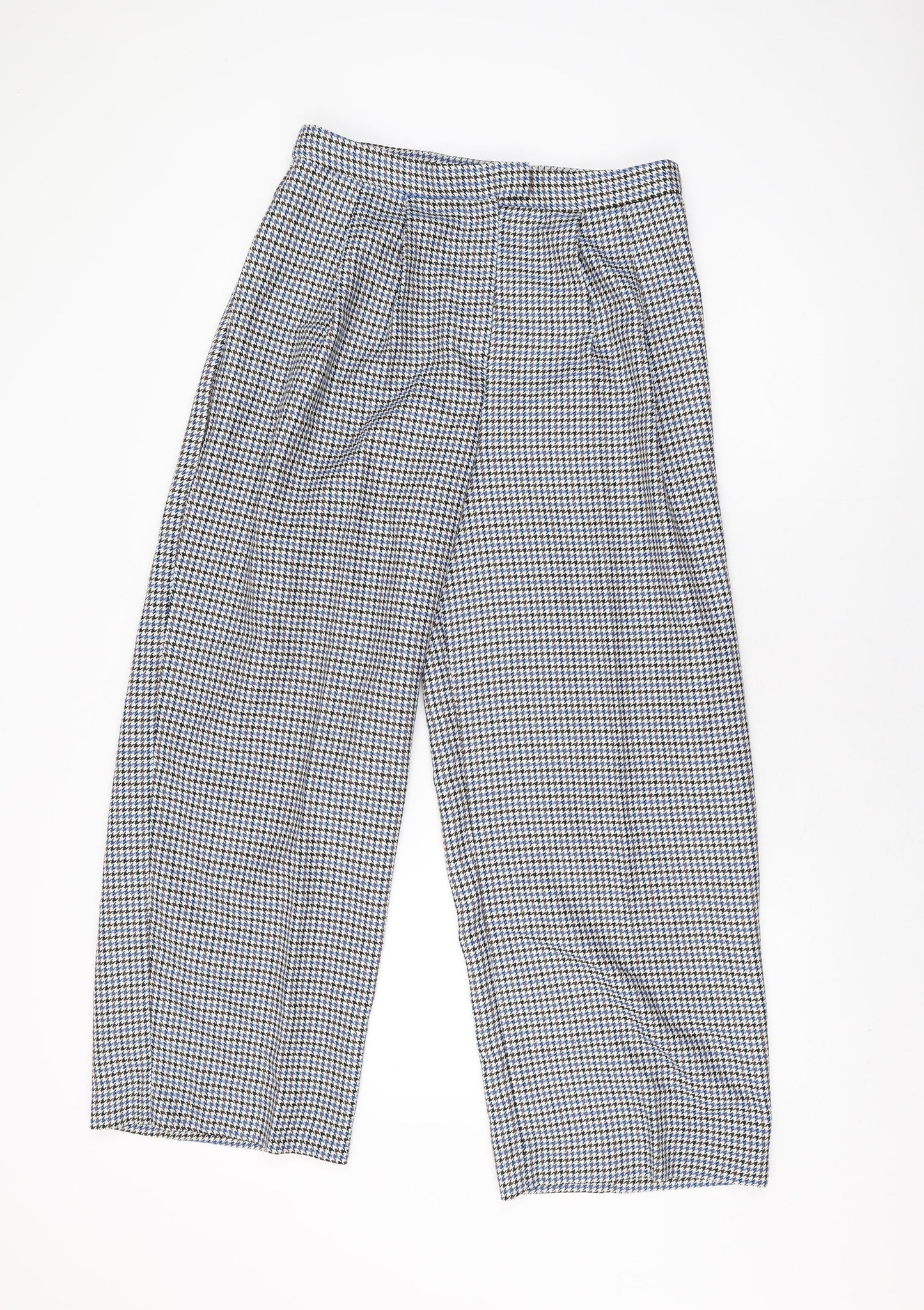 Shopping Shop Womens Grey Geometric Polyester Trousers Size XL L28 in Regular Zip
