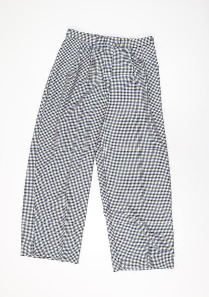 Shopping Shop Womens Grey Geometric Polyester Trousers Size XL L28 in Regular Zip