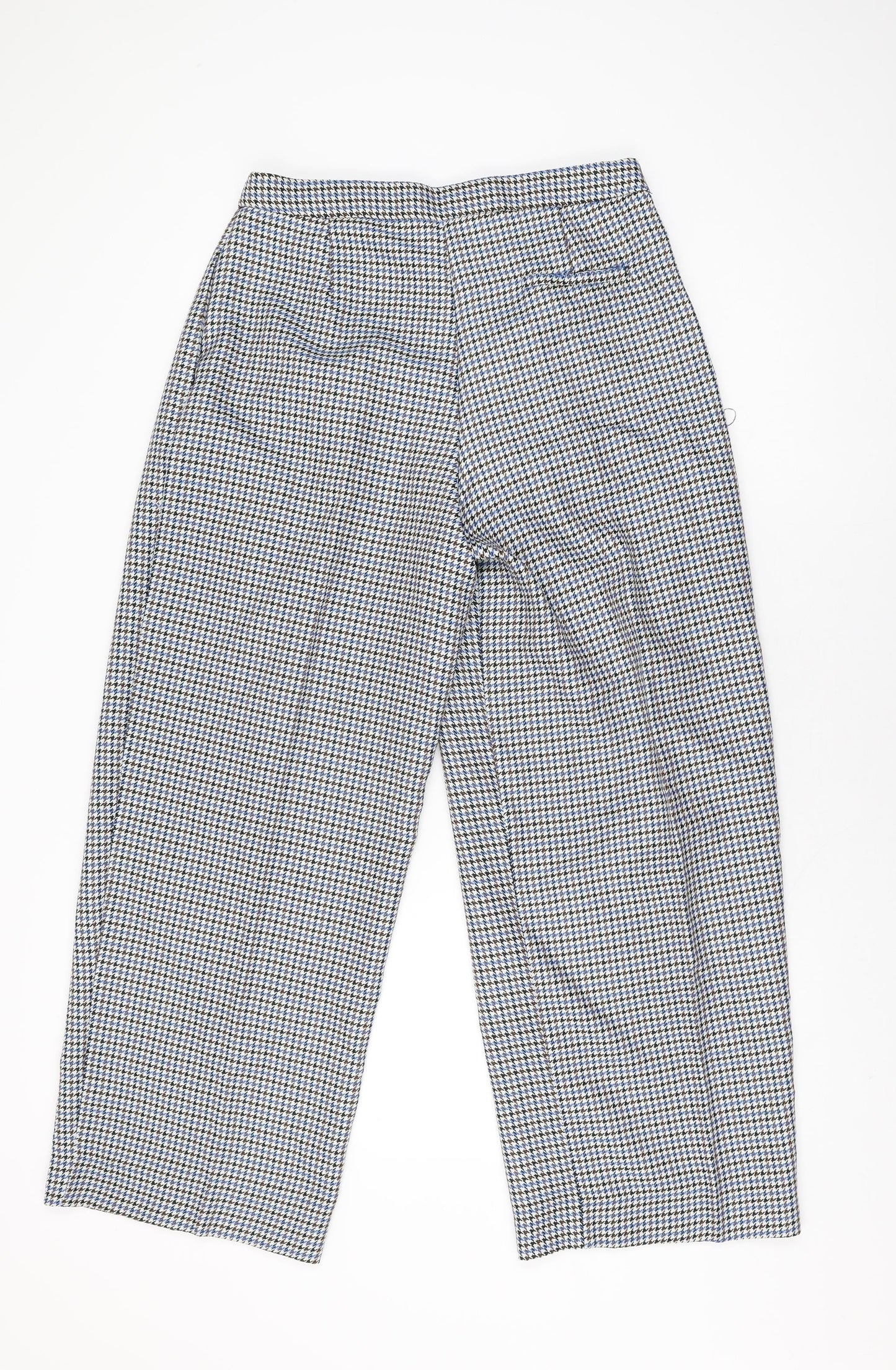 Shopping Shop Womens Grey Geometric Polyester Trousers Size XL L28 in Regular Zip