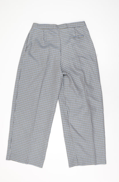 Shopping Shop Womens Grey Geometric Polyester Trousers Size XL L28 in Regular Zip