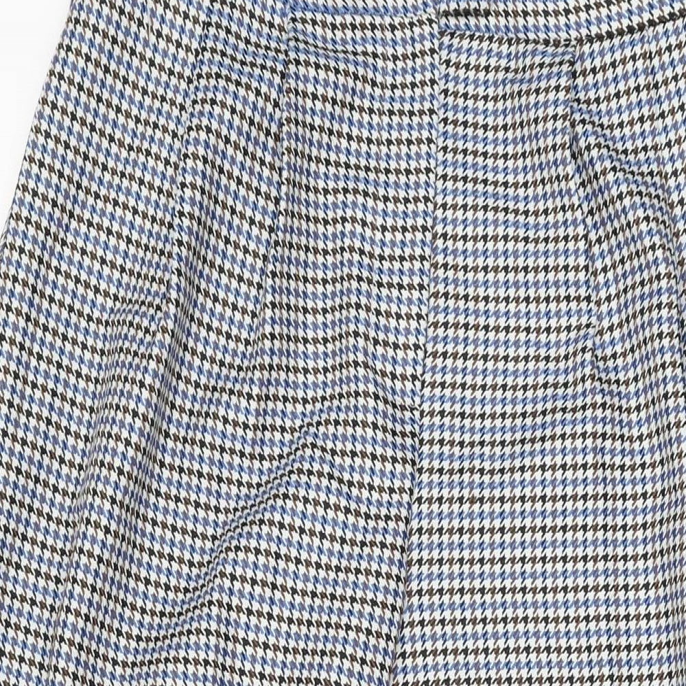 Shopping Shop Womens Grey Geometric Polyester Trousers Size XL L28 in Regular Zip
