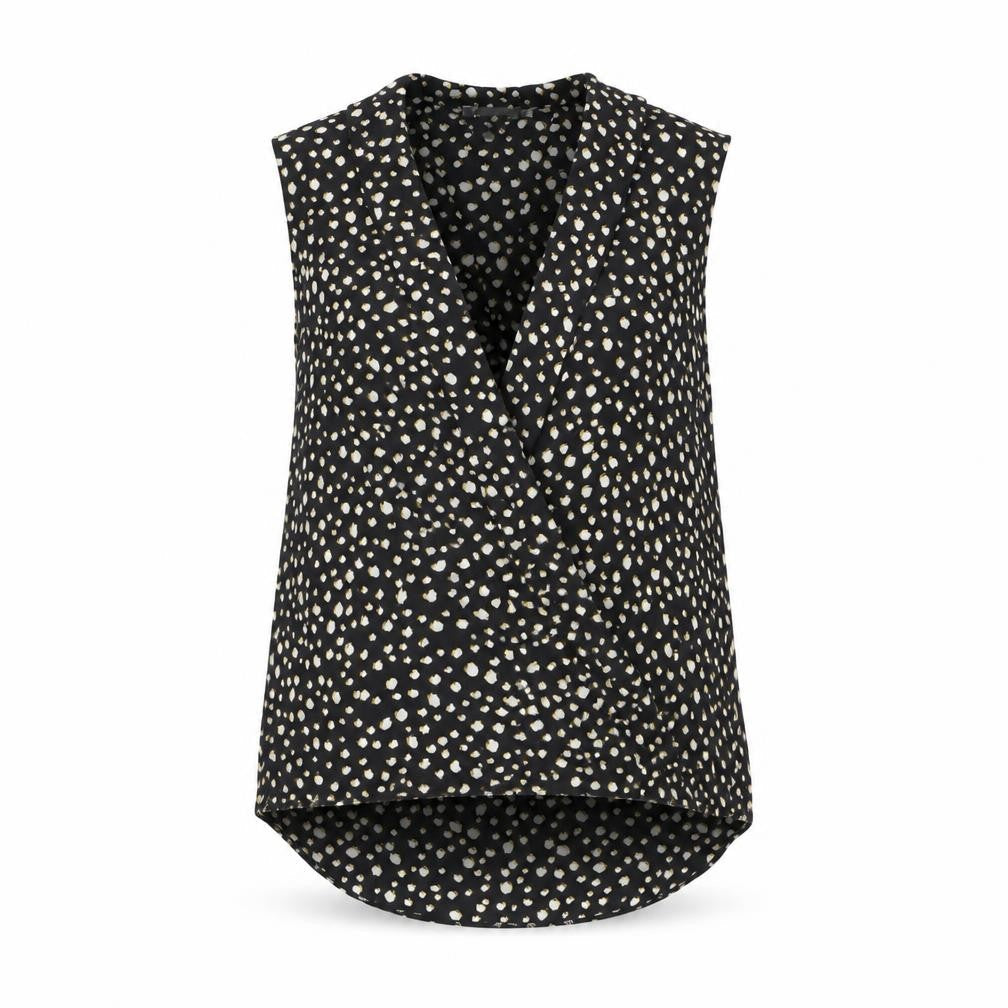 Womens UK Size 8 Paraphrase Black Basic Blouse
