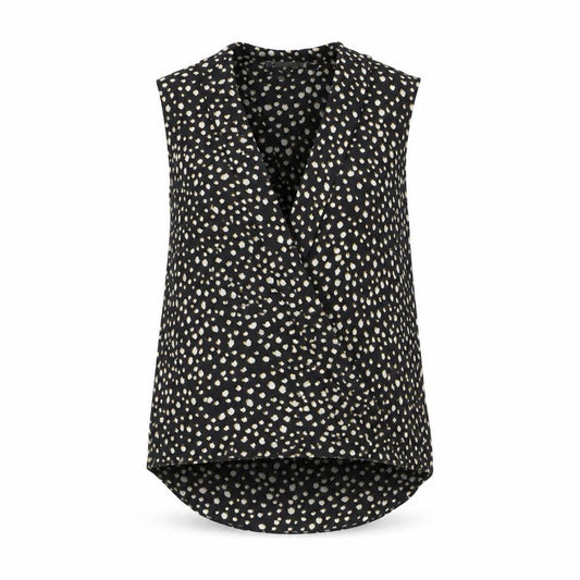 Womens UK Size 8 Paraphrase Black Basic Blouse