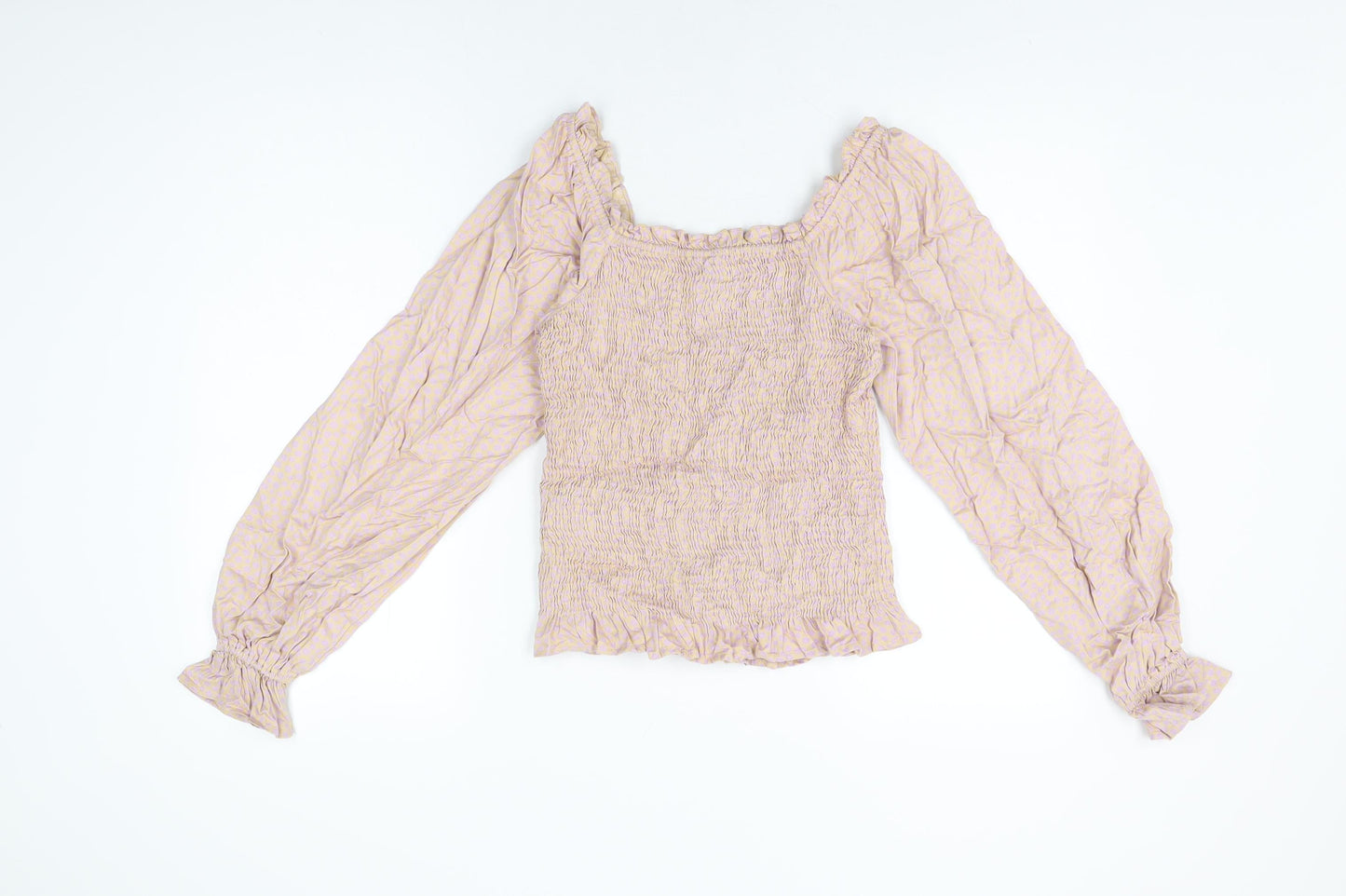 Womens UK Size S Pieces Pink Basic T-Shirt