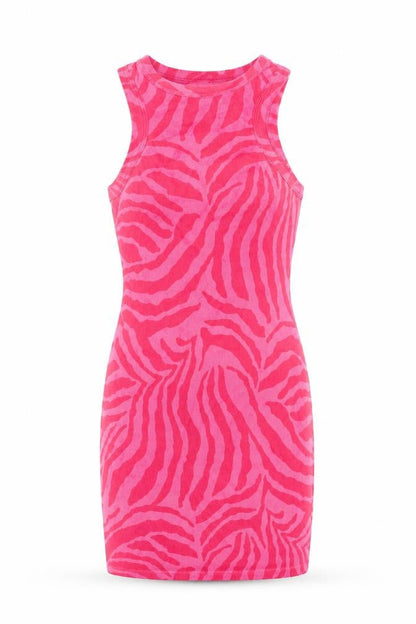 Boohoo Womens Pink Geometric Polyester Bodycon Size 14 Round Neck Pullover