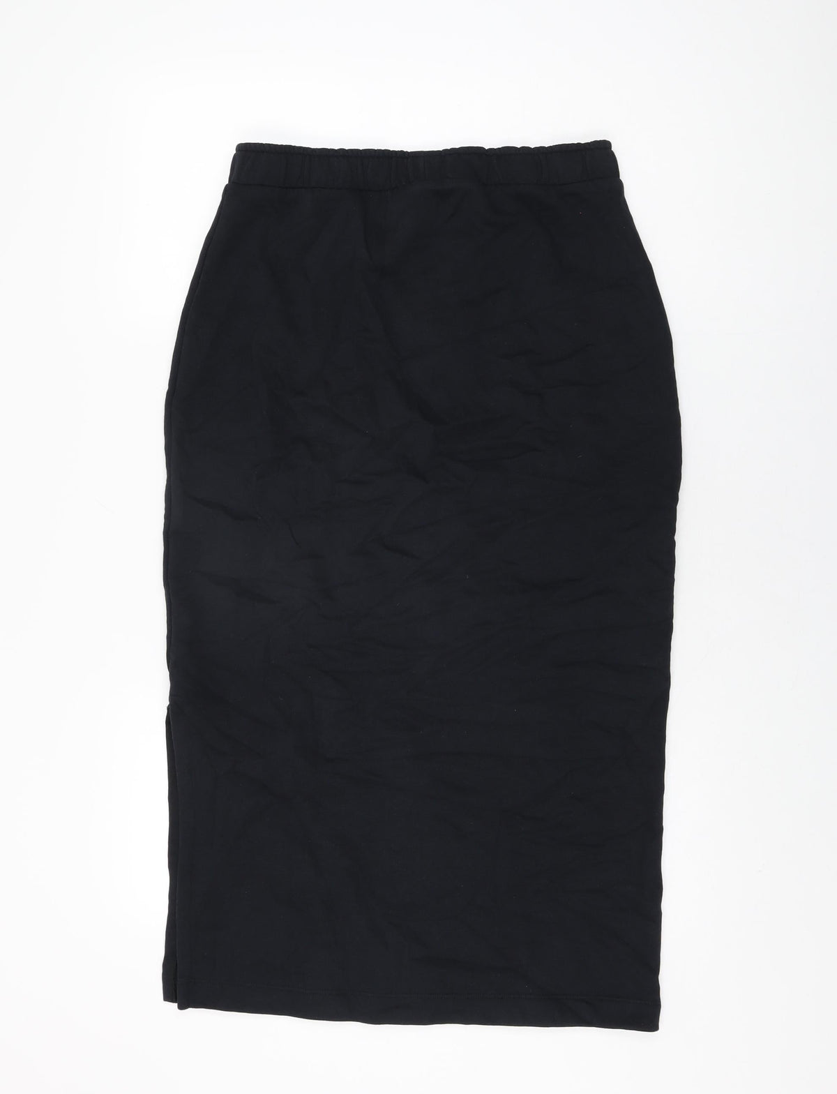 Back view of EDC women’s black polyester straight & pencil skirt, size L