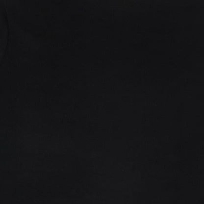 Bonmarché Womens Black Polyester Basic T-Shirt Size M Boat Neck