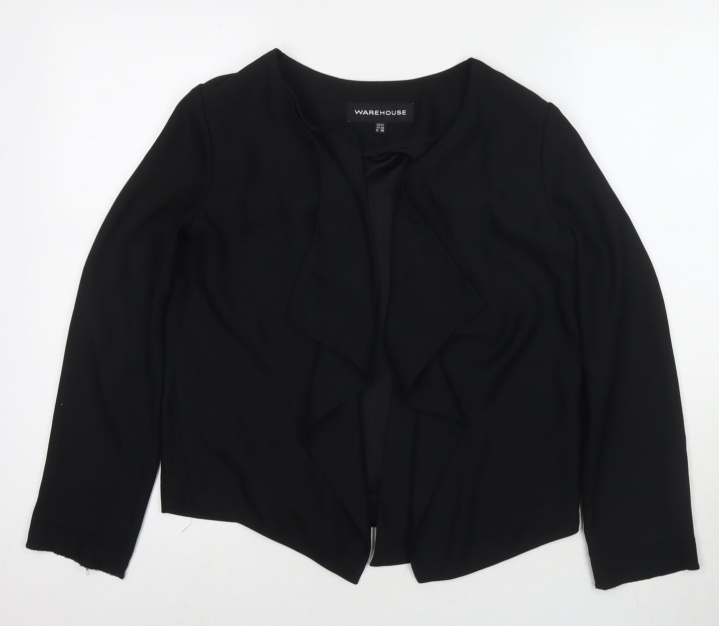 Womens UK Size 12 Warehouse Black Kimono Coat