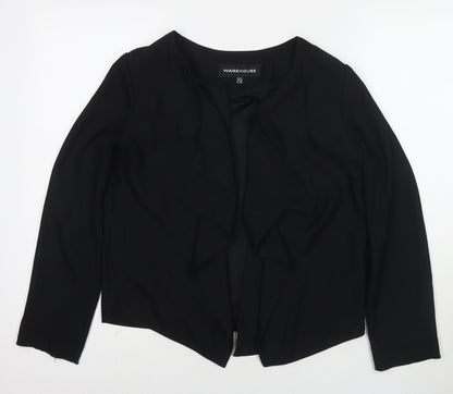 Womens UK Size 12 Warehouse Black Kimono Coat