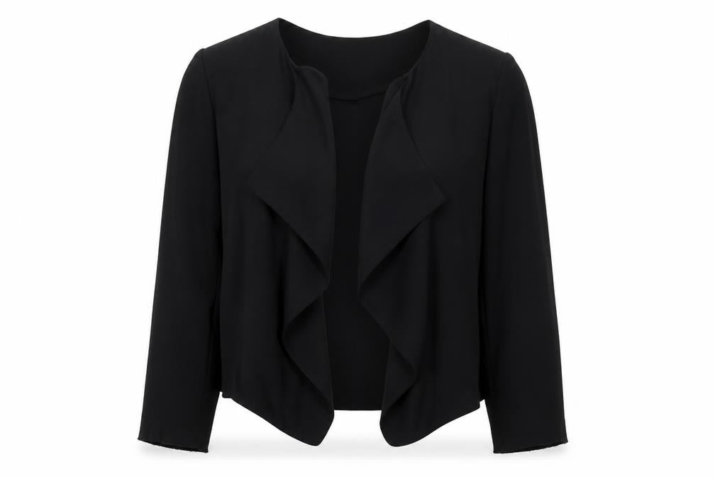 Womens UK Size 12 Warehouse Black Kimono Coat