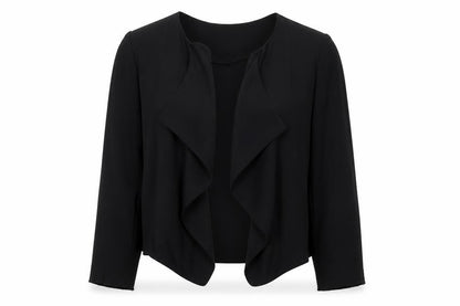 Womens UK Size 12 Warehouse Black Kimono Coat