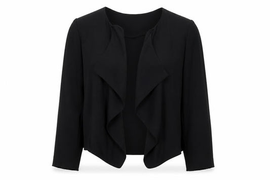 Womens UK Size 12 Warehouse Black Kimono Coat