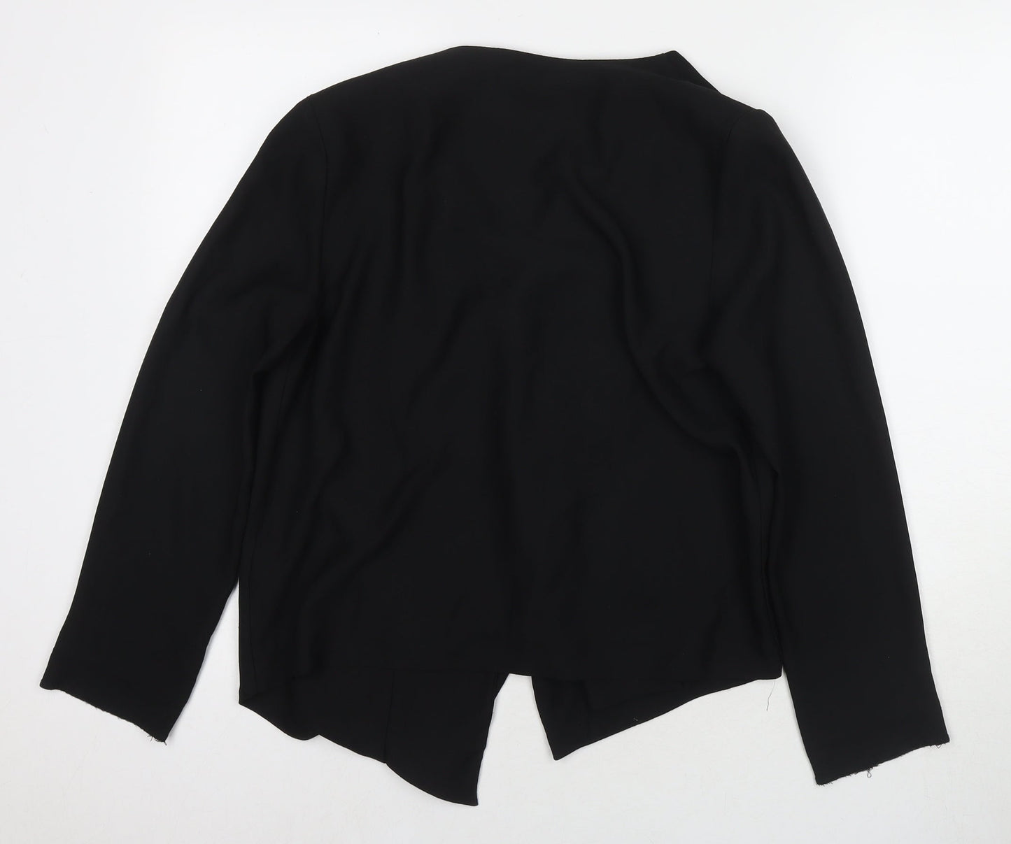 Womens UK Size 12 Warehouse Black Kimono Coat