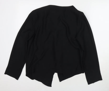 Womens UK Size 12 Warehouse Black Kimono Coat