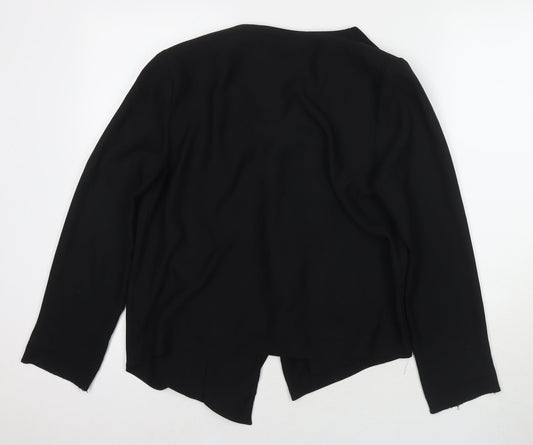 Womens UK Size 12 Warehouse Black Kimono Coat