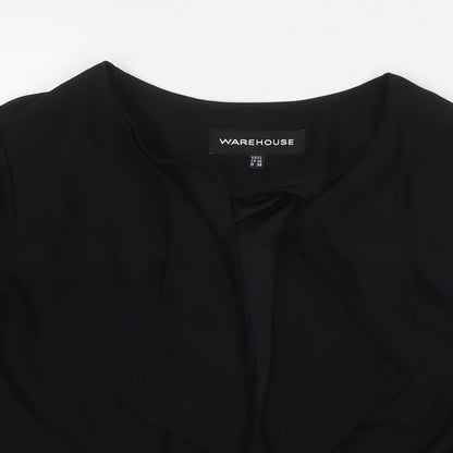 Womens UK Size 12 Warehouse Black Kimono Coat