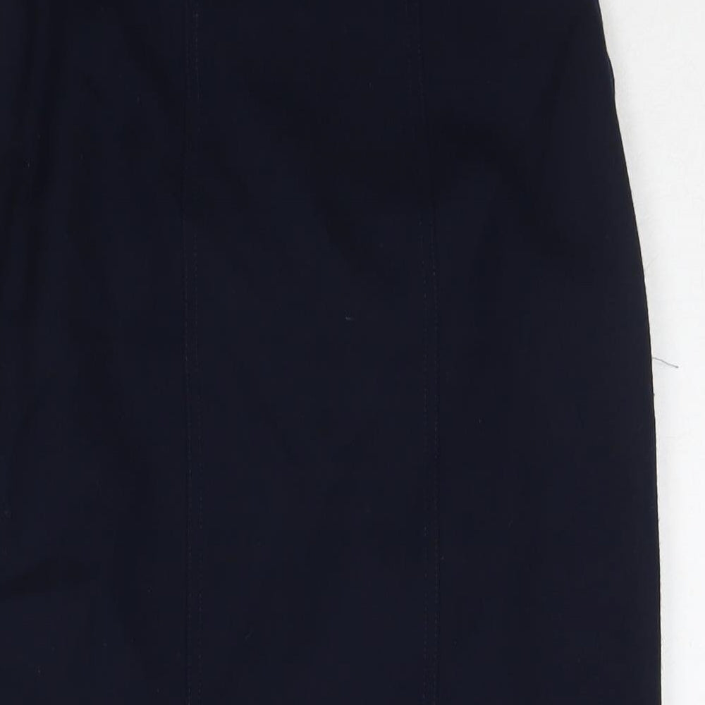 NEXT Womens Blue Wool Straight & Pencil Skirt Size 8 Zip