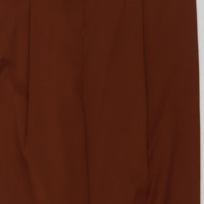 New Look Womens Brown Polyester Trousers Size 12 L26 in Regular Zip