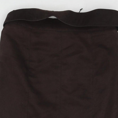 Principles Womens Brown Polyester Trumpet Skirt Size 8 Zip