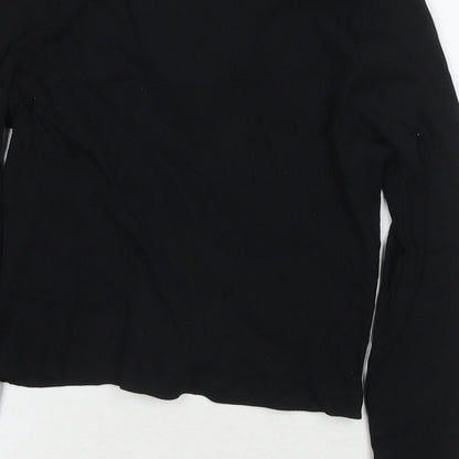 Womens UK Size S Brave Soul Black Jersey T-Shirt