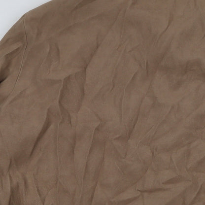 Womens UK Size 24 ELVI Brown Basic Button-Up