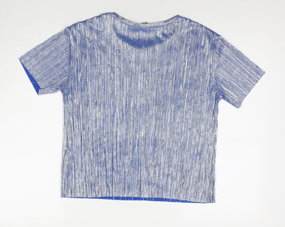 Womens UK Size 8 ASOS Silver Basic T-Shirt