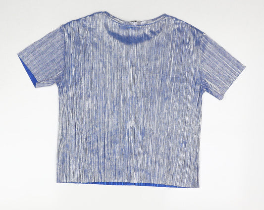 Womens UK Size 8 ASOS Silver Basic T-Shirt