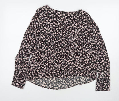 Womens UK Size 12 Marks and Spencer Black Basic Blouse