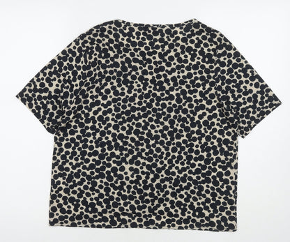 Womens UK Size 12 Kaleidoscope Black Basic Blouse