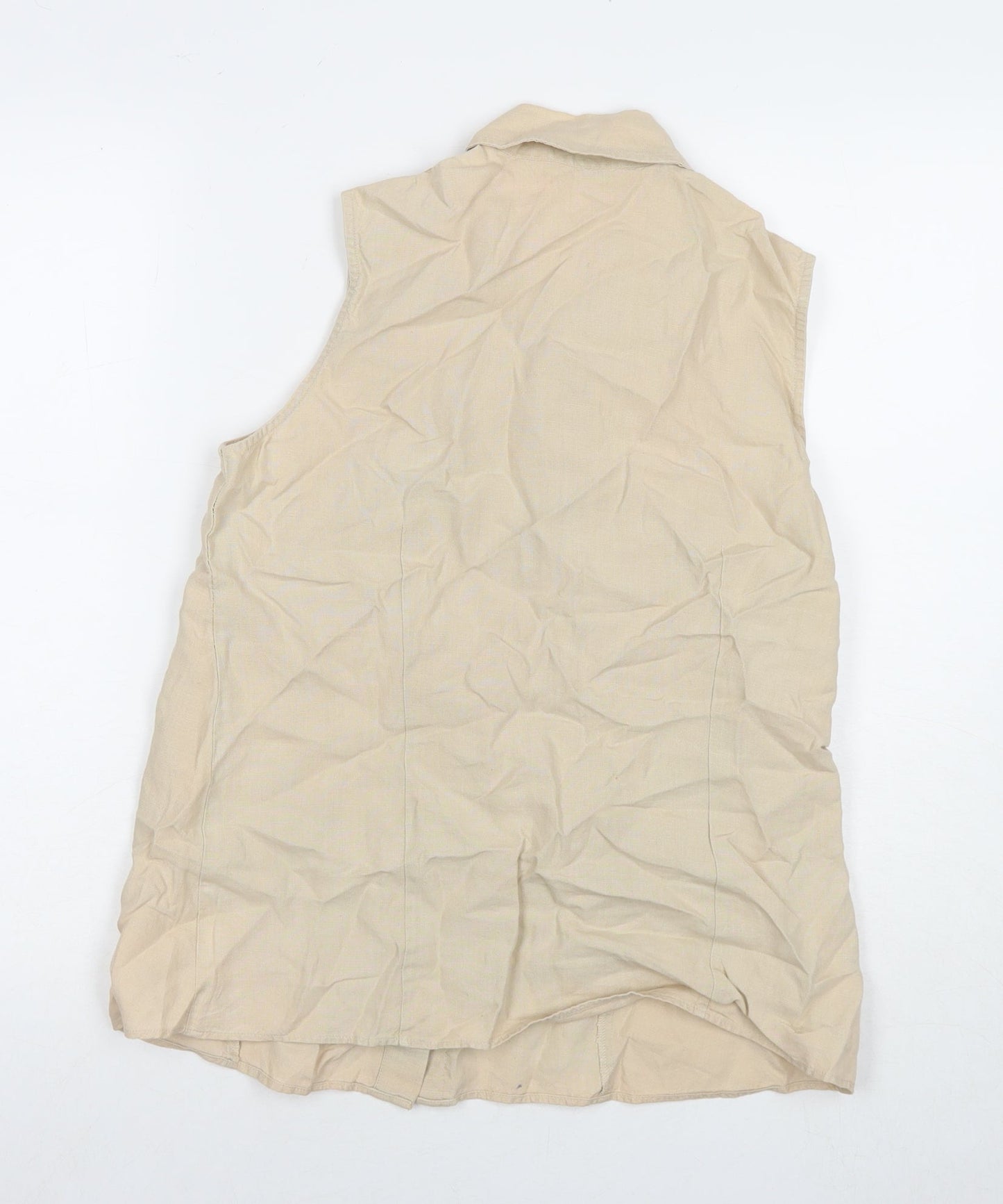Womens UK Size L Gap Beige Basic Button-Up