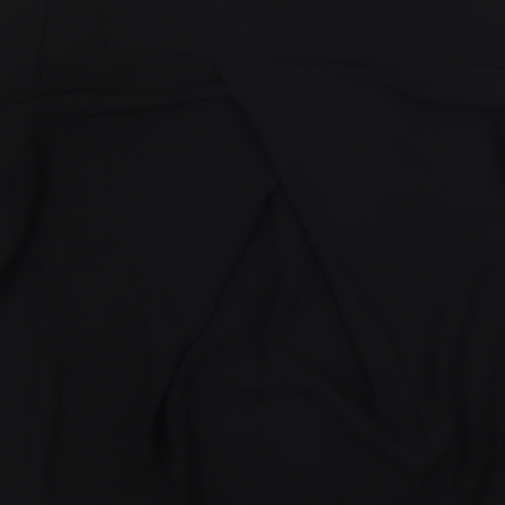 Womens UK Size XS Monki Black Basic Button-Up