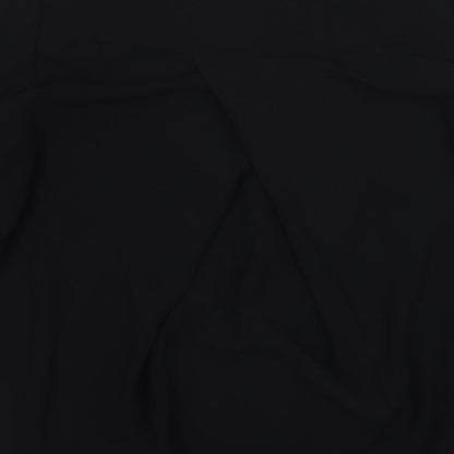 Womens UK Size XS Monki Black Basic Button-Up