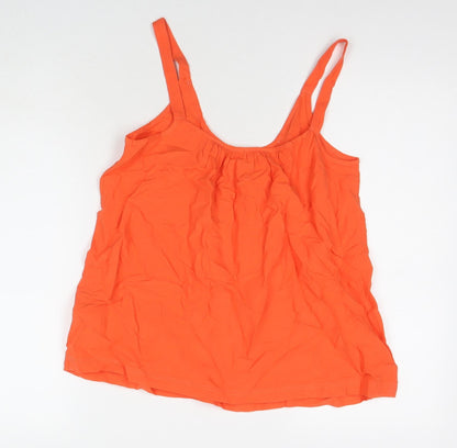 Womens UK Size 8 Marks and Spencer Orange Basic Tank