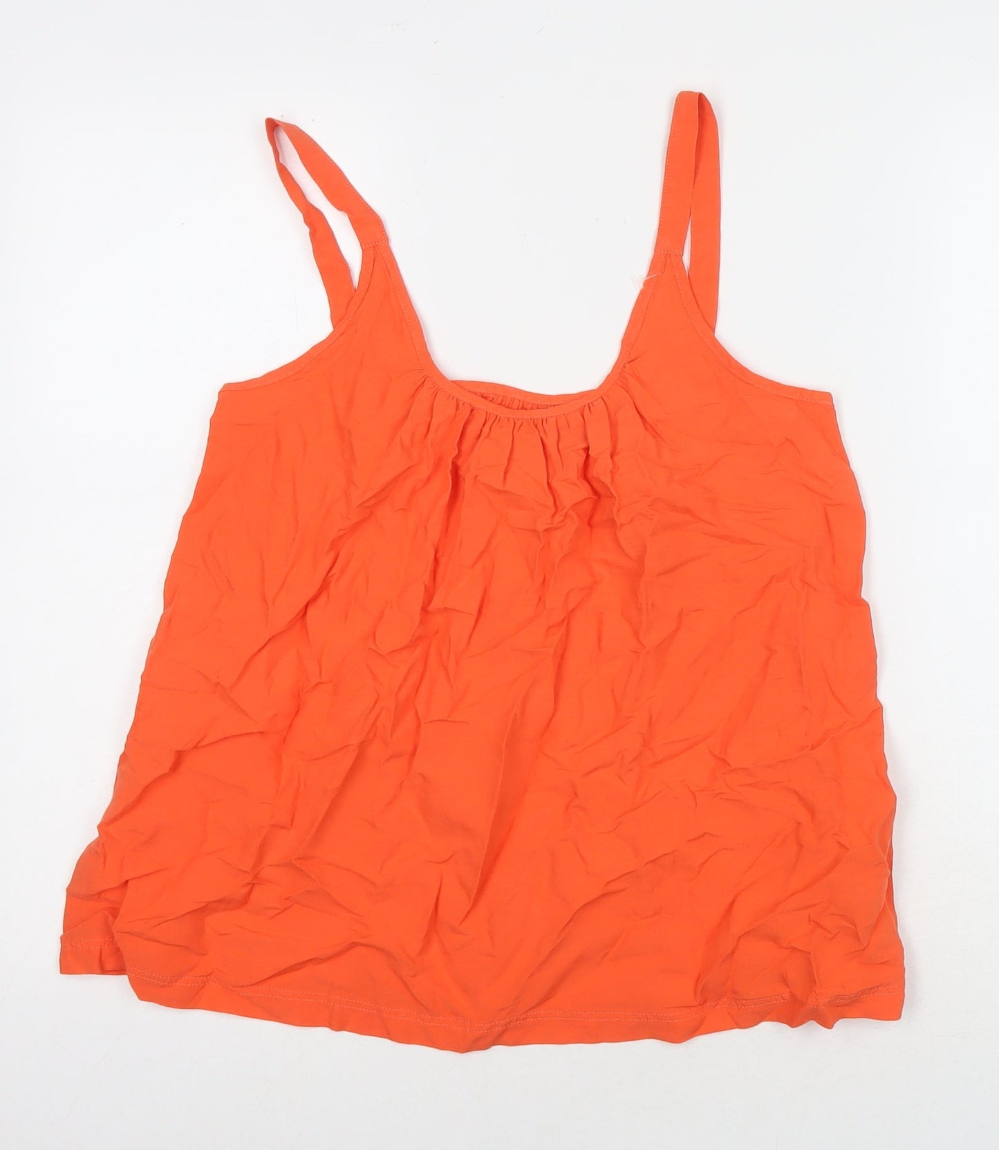 Womens UK Size 8 Marks and Spencer Orange Basic Tank