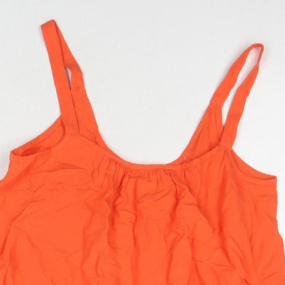 Womens UK Size 8 Marks and Spencer Orange Basic Tank
