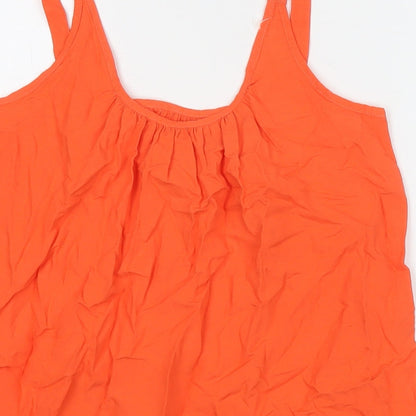 Womens UK Size 8 Marks and Spencer Orange Basic Tank