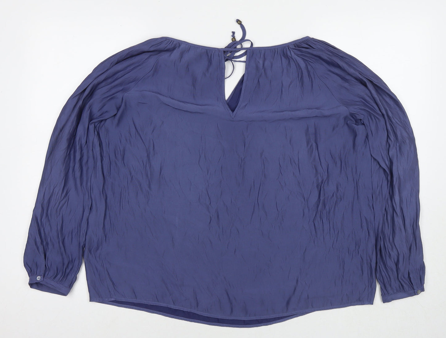 Womens UK Size M Zara Blue Basic Blouse
