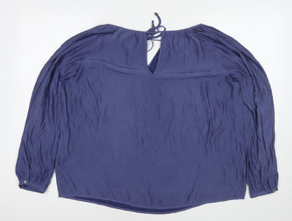 Womens UK Size M Zara Blue Basic Blouse